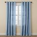 Wide Width Poly Cotton Canvas Grommet Panel by BrylaneHome in Carolina Blue (Size 48" W 84" L) Window Curtain Drape