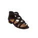 Wide Width Women's The Lana Sandal by Comfortview in Black (Size 10 1/2 W)