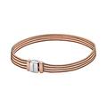Pandora Reflexions Multi Snake Chain 14k rose gold-plated and sterling silver bracelet, 20