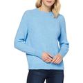 SELECTED FEMME Women's SLFSTAR LS Knit Rib X-MAS O-Neck B Sweater, Little Boy Blue 2, S