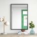 Mercury Row® Bali Rectangle Metal Modern Wall Mirror in Gray/White | 36 H x 24 W x 2 D in | Wayfair 7593