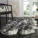 Gray 43 x 1 in Area Rug - Mercer41 Tateos Animal Print Handmade Sheepskin Area Rug in Ivory/ | 43 W x 1 D in | Wayfair