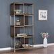 Everly Quinn 71.75" H x 31.5" W Iron Geometric Bookcase in Brown | 71.75 H x 31.5 W x 15.75 D in | Wayfair FAC4061DF5C945559C53D4D7F738795E