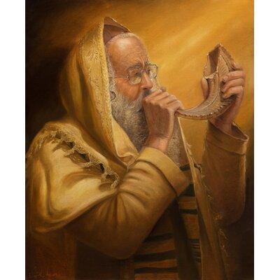 Bloomsbury Market Sounding of the Shofar - Painting Print on Canvas in Brown/Yellow | 43 H x 33 W x 2 D in | Wayfair