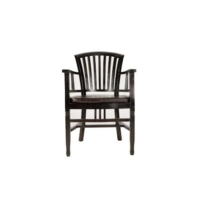 SIT Möbel Armlehnstuhl antikfinish braun | aus Mahagoni-Holz massiv | B 55 x T 55 x H 95 cm | 09563-30 | Serie SAMBA