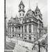 Ebern Designs Post Office, Historic Pittsburgh - Wrapped Canvas Photograph Print Metal in Black/White | 40 H x 30 W x 1.5 D in | Wayfair
