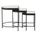 Joss & Main Uptown Glass Frame Nesting Tables Mirrored in Black | 24 H x 19 W x 18 D in | Wayfair D70F9C6B4C4A4013AB4632E8D4043E01