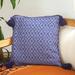 Dakota Fields Jerome Diamonds Square Cotton Pillow Cover Cotton in Indigo | 19.75 H x 19.75 W x 19.75 D in | Wayfair