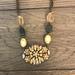 Anthropologie Jewelry | Anthropologie Stone And Rhinestone Necklace | Color: Brown/Yellow | Size: Os
