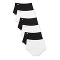 Playtex Women's Maxi Brief 6 Pack, White/Black, 20