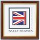 Skelf Frames 20 x 20 Inches Square Picture Photo Frame in Dark Wood with Gold Inlay Solid Wood with Styrene Hand made in Yorkshire (Multiple Sizes)