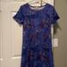 Lularoe Dresses | Lularoe Carly Size Xs | Color: Blue/Red | Size: Xs