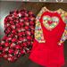 Disney Pajamas | Girls Christmas Pj Bundle- Euc Size 12/Xs | Color: Red | Size: 12g