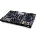 Gemini Sound SDJ-4000 Standalone / MIDI Controller DJ Equipment Console-Tabelle mit 2 Decks, 4-Kanal-Audiomischer, berührungskapazitive Jog-Räder und 7 "Zoll HD-Bildschirm, Black