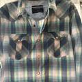 American Eagle Outfitters Shirts | Men's American Eagle Plaid Western-Style Shirt | Color: Blue | Size: L