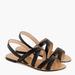 J. Crew Shoes | J.Crew Leather Cross-Strap Sandal Black #J0166 New | Color: Black | Size: 6