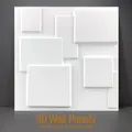 Panneau Mural Décoratif 3D en Forme de Diamant Ondulé Carrelage en Plastique Non Auto-Adhésif