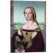 ARTCANVAS Portrait of a Lady w/ a Unicorn 1506 by Raphael - Wrapped Canvas Painting Print Canvas, in Green/Red | 18 H x 12 W x 0.75 D in | Wayfair