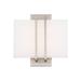 Modern Forms Downton 1 - Light LED Dimmable Flush Mount Metal/Fabric in Gray | 11 H x 11 W x 3.875 D in | Wayfair WS-26111-30-BN