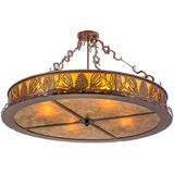 Loon Peak® Willem 4-Light 36" Semi Flush Mount Plastic in Brown/White | 6.5 H x 36 W x 36 D in | Wayfair BA40A10CA07541B5935EEF282BA69E31