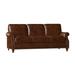 Bradington-Young West 82" Genuine Leather Rolled Arm Sofa Genuine Leather in Brown | 36 H x 82 W x 38 D in | Wayfair 759-95-922100-87-TU-NC-#9GM