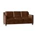 Bradington-Young Yorba 76" Genuine Leather Square Arm Sofa in Gray | 35 H x 76 W x 37 D in | Wayfair 508-95-922100-87-ST