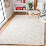 White 108 x 72 x 0.35 in Indoor Area Rug - Latitude Run® Jellisa Geometric Handmade Tufted Wool & Ivory Area Rug Cotton/Wool | Wayfair