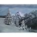 Loon Peak® Austria Mountains by Amy Valiante - Painting Print Canvas/Metal in Gray/White | 24 H x 32 W x 0.15 D in | Wayfair