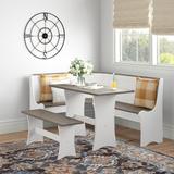 Lark Manor™ Alleris 6 - Person Breakfast Nook Dining Set w/ Storage Wood in Gray/White | Wayfair 105E6DB7DE2F44449B57EF1B218F45C0