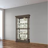 Darby Home Co Salma Lighted Curio Cabinet Wood/Glass in Brown | 78.25 H x 42.5 W x 17 D in | Wayfair A8620AC68D664889809F4F6372EF6C33
