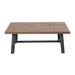 Steelside™ Adam 42" Wide Rustic Industrial Solid Wood Rectangular Coffee Table Metal in Black/Brown/Green | 18 H x 48 W x 32 D in | Wayfair