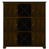 Rosalind Wheeler Otega China Cabinet Wood in Black | 78 H x 73.5 W x 17 D in | Wayfair FBB4A5541A5F40DC98A1EA7758635DE7