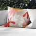 Red Barrel Studio® Gerding Outdoor Square Pillow Cover & Insert Eco-Fill/Polyester in Orange/Red/Brown | 16 H x 16 W x 4 D in | Wayfair