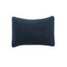 AllModern Kobie Stonewashed Cotton Velvet Quilted Modern Rustic 12x16 inch Boudoir Pillow Down/Feather/Cotton in Blue/Navy | Wayfair