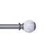 Mercer41 Quinata Pewter Adjustable 1" Single Curtain Rod, Steel in Gray | 2.66 H x 66 W x 5.2 D in | Wayfair CD01FFBD44CA464B9A927A5A484F6A9E