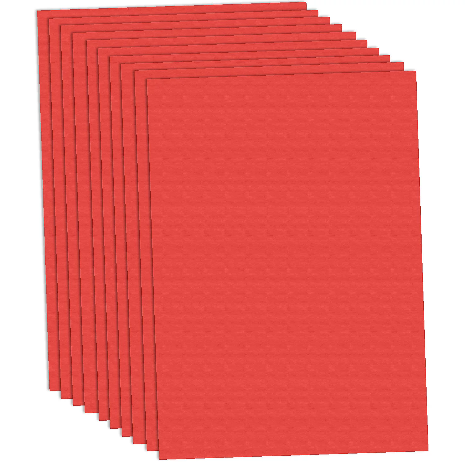 Papier carton, rouge, 50 x 70 cm, 10 feuilles