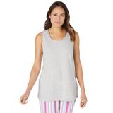 Plus Size Women's Knit Sleep Tank by Dreams & Co. in Heather Grey (Size M)