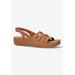 Wide Width Women's Kehlani Sandals by Easy Street in Tan (Size 7 1/2 W)