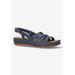 Wide Width Women's Kehlani Sandals by Easy Street in Navy (Size 9 W)