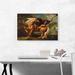 ARTCANVAS A Lion Attacking a Horse 1762 by George Stubbs - Wrapped Canvas Painting Print Canvas, in Blue/Brown | 18 H x 26 W x 0.75 D in | Wayfair