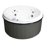 Cyanna Valley Spas 103 5 - Person 20 - Jet Round Hot Tub w/ Ozonator Plastic in White/Brown | 35 H x 72 W x 72 D in | Wayfair 103 White/Charcoal