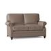 Bradington-Young West Haven 59" Genuine Leather Rolled Arm Loveseat Genuine Leather in Gray | 36 H x 59 W x 38 D in | Wayfair