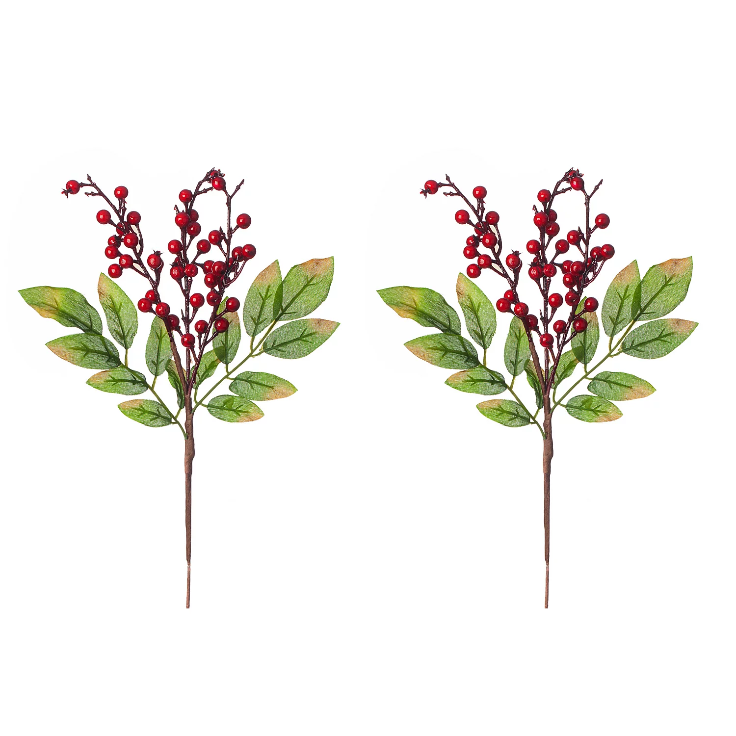 Branches avec baies, 40 cm, 2 pièces