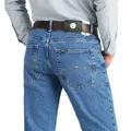 Jean classique pour homme pantalon en Denim coupe droite extensible style Business salopette
