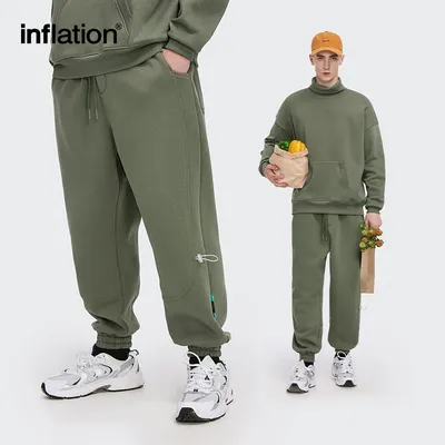INFLATION – pantalon de survêtement en molleton pour homme vêtement de sport unisexe coupe ample