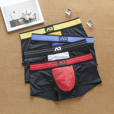 Livraison directe hommes Boxer slips sous-vêtements hommes sous-vêtements pantalons de Bikini taille