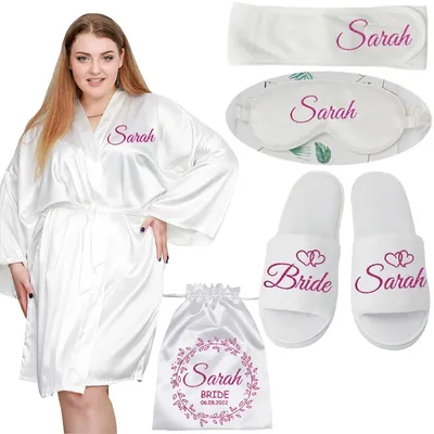 Robe de Soirée Personnalisée avec Nom Grande Taille 4XL Imprimée pour Mariée Patients