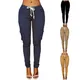 Pantalon cargo skinny pour femme pantalon crayon jogging skinny jogging à poches jogging à