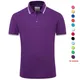 Polo à Manches Courtes en Coton pour Homme T-shirt de Luxe Résistant Respirant Anti-Boulochage