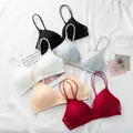 Soutien-gorge sexy en dentelle pour femmes sous-vêtements bralette florale sans fil bonnet A B